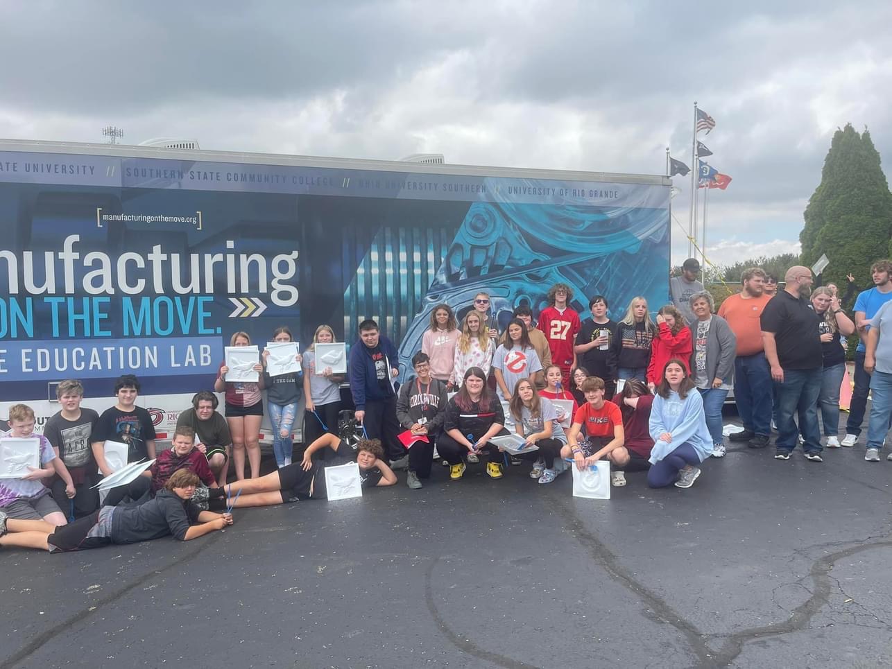 Students at manufacturing day event in 2023